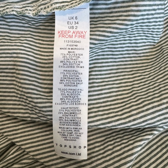 Topshop Blue Dress with Orange Straps - Picture 5 of 5